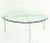 Mid-Century Modern Chrome X Base Round Glass Top Coffee Table For Sale - Image 9 of 10