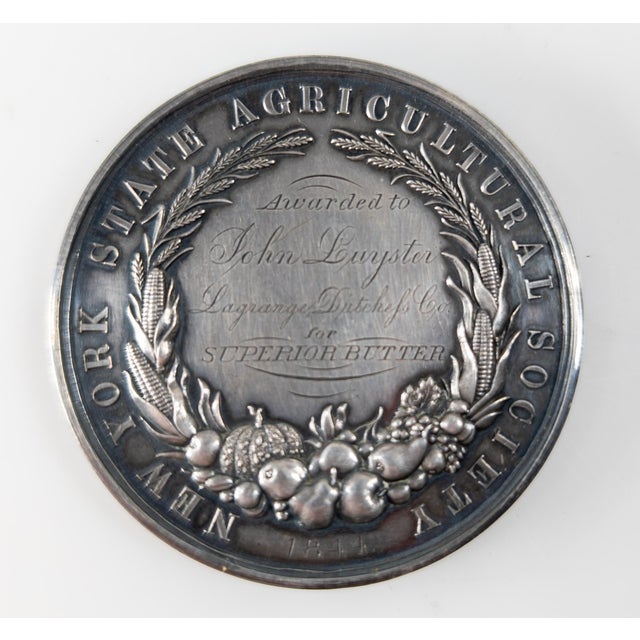 19th Century American Coin Silver New York Agricultural Society Medal For Sale - Image 10 of 15