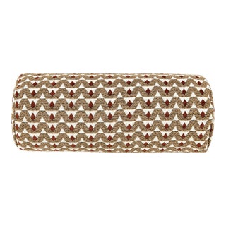 Scalamandre 21" x 7" Crizia Bolster Pillow in Canyon For Sale