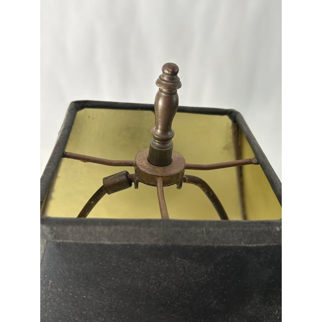 30's Vintage Empire -Style Solid Brass Urn Table Lamps W/Shades - a Pair For Sale In New York - Image 6 of 6
