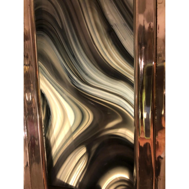 1940s Art Deco Chrome and Art Glass Pendant Chandelier For Sale - Image 9 of 12