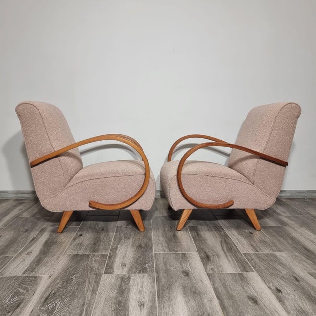 Art Deco Lounge Chairs from Jindřich Halabala, 1950s, Set of 2 For Sale - Image 4 of 16