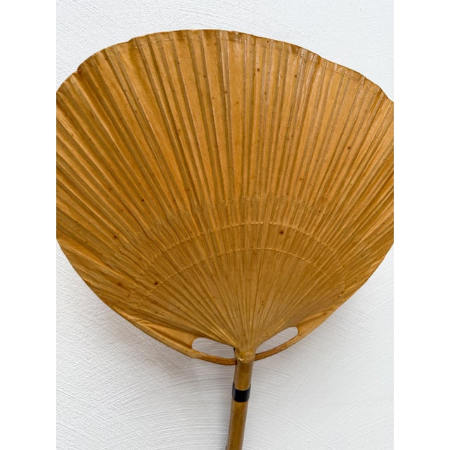 Ingo Maurer Vintage Uchiwa III Wall Lamp in Bamboo by Ingo Maurer for M-Design, Germany, 1970s, Set of 2 For Sale - Image 4 of 10