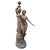 Spectacular pair of bronze torch holders. 19th century from Venice, private collection. The patina and anatomy of the...