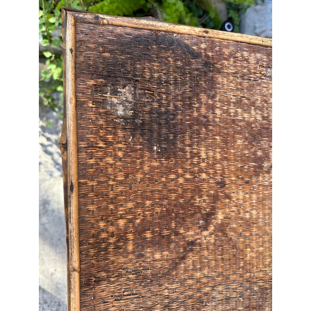 19th C Scorched Tortoise Bamboo Entry Console Table For Sale In Houston - Image 6 of 12