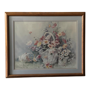 Vintage Limited Edition "Victoria's Baskets" by Artist Barbara Mock,