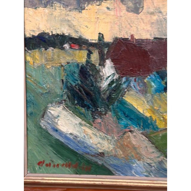 Arnold William Pedersen, Farmhouses, 1960s, Oil on Canvas, Framed For Sale - Image 16 of 18