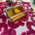 Vintage Amber Glass and Metal Figure Business Card Holder For Sale - Image 4 of 5