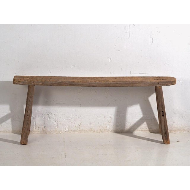 Antique Oriental Wooden Bench For Sale - Image 6 of 9