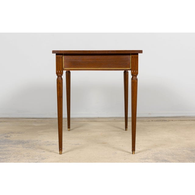 Mid-20th Century French Louis XVI Writing Desk in Mahogany & Leather For Sale - Image 11 of 18