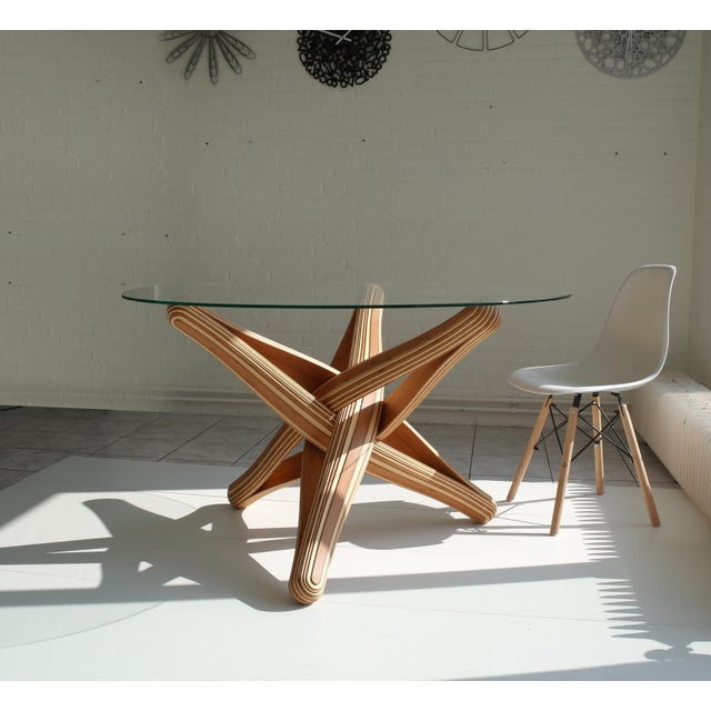 Lock D Bamboo Dining Table Base by Jan Paul For Sale - Image 4 of 13