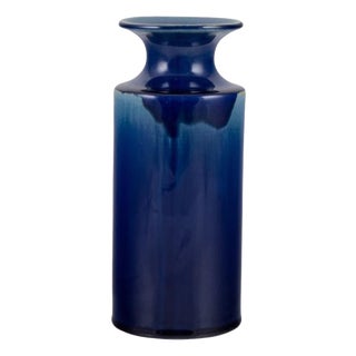 Large Ceramic Vase with Blue and Green Glaze by Britt-Louise Sundell, Gustavsberg, 1960s For Sale