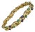 18 Karat Yellow Gold 30 Grams With Green and Blue Enamel Bracelet, 8 Inch Long For Sale
