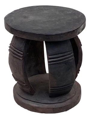 Vintage African Large Baga Stool Guinea-Bissau 14" H by 12.5"w