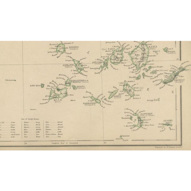 Antique Hand-Colored Map of Greece and Ionian Islands, 1860 For Sale - Image 4 of 11