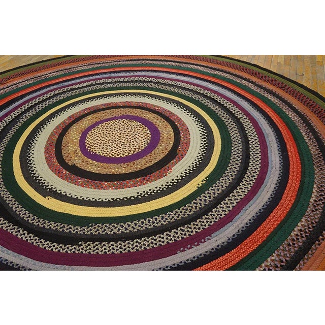 Antique American Braided Rug 10' 0" x 10' 0" For Sale In New York - Image 6 of 7