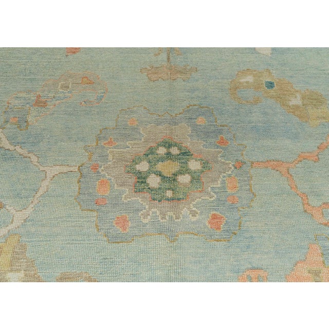 Turkish Oushak Rug 10'2" x 14'4" For Sale - Image 4 of 4