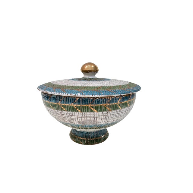 Italian Midcentury Italian Sgraffito Pottery Bowl For Sale - Image 3 of 5