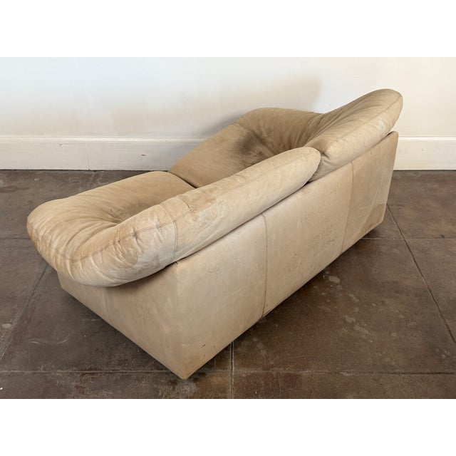 Vintage 1970’s Leolux Leather Loveseat Sofa For Sale - Image 9 of 18