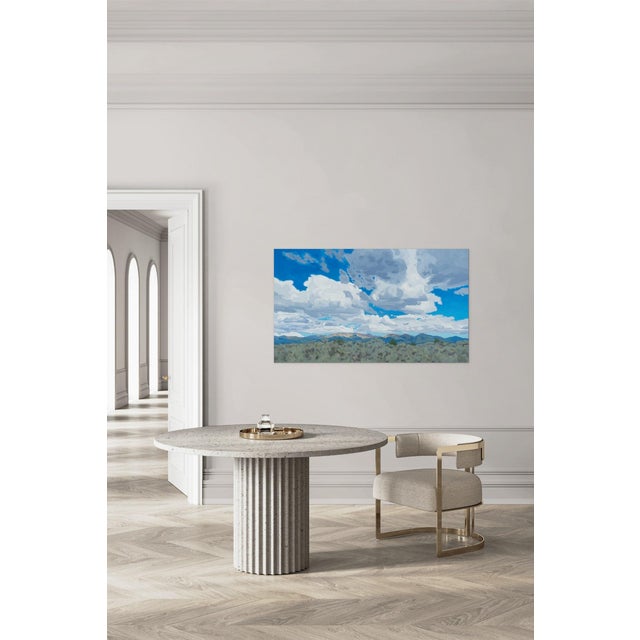Where the Light Breaks by Michael Magrin | Oil on Canvas Mountain Landscape With Clouds For Sale - Image 10 of 14