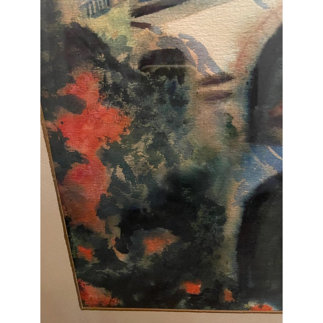 Persimmon Mid Century Painting, San Miguel Allende For Sale - Image 8 of 11