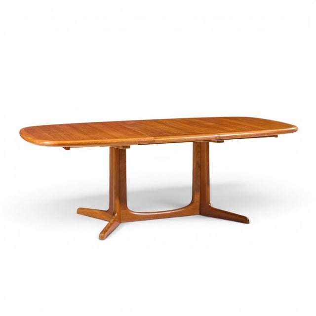 Rasmus Mid Century Danish Teak Expanding Dining Table With 2 Leaves For Sale - Image 9 of 13