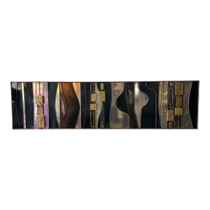 Brutalist Mixed Metal Wall Sculpture by Curtis Jeré, Circa 1970s