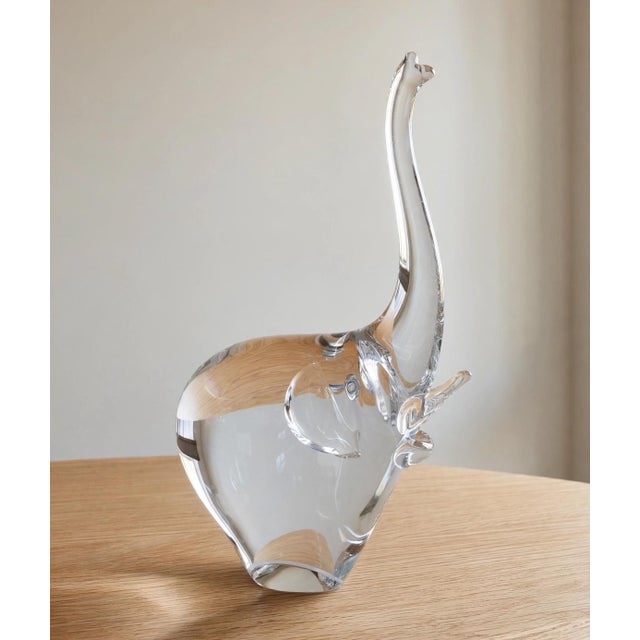 Glass Vintage Transparent Murano Elephant, 1950s For Sale - Image 7 of 9