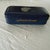 Late 20th Century Antique Mallett the Octagon Georgian Blue Leather Brooch Box Velvet Lined For Sale - Image 5 of 5