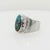 Navajo Delvin John Sterling Silver & Turquoise Cabochon Signet Style Ring For Sale In Philadelphia - Image 6 of 11