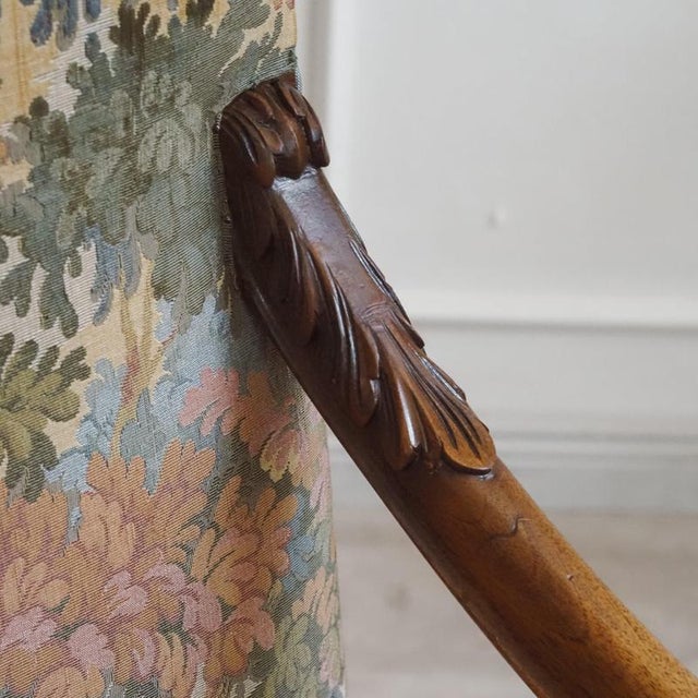 Louis XIV Armchair in Walnut, 1880 For Sale - Image 5 of 15