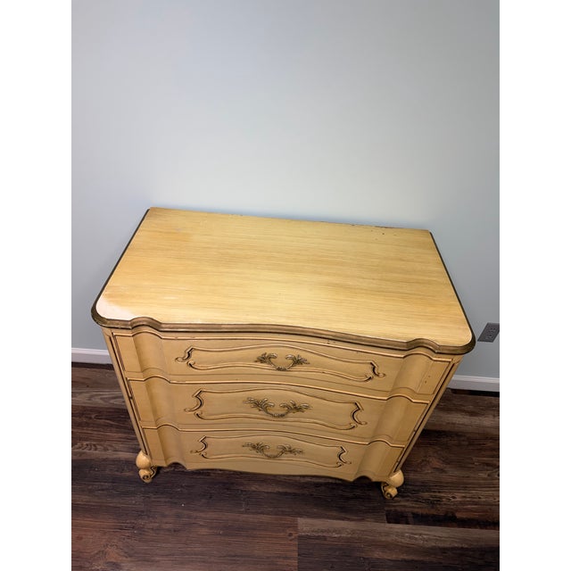 French Provincial Vintage Sherwood Solid Cherry French Provincial Chest – 3 Drawer For Sale - Image 3 of 6
