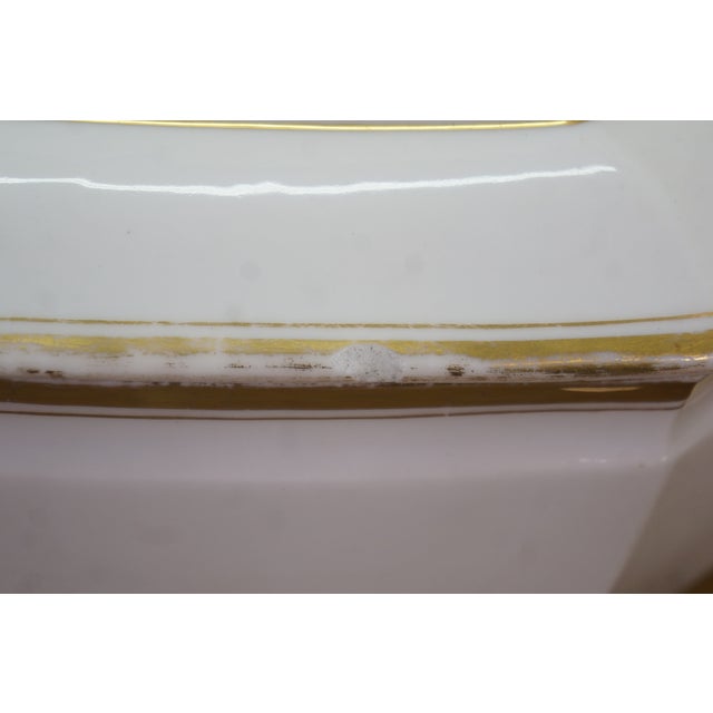 Haviland & Co. Antique Haviland Limoges Porcelain White & Gold Casserole Serving Tureens 15" - 9 pcs For Sale - Image 4 of 18