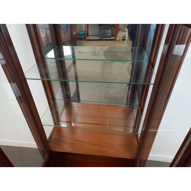 Louis XVI Mahogany Showcase, 1950s For Sale - Image 12 of 18