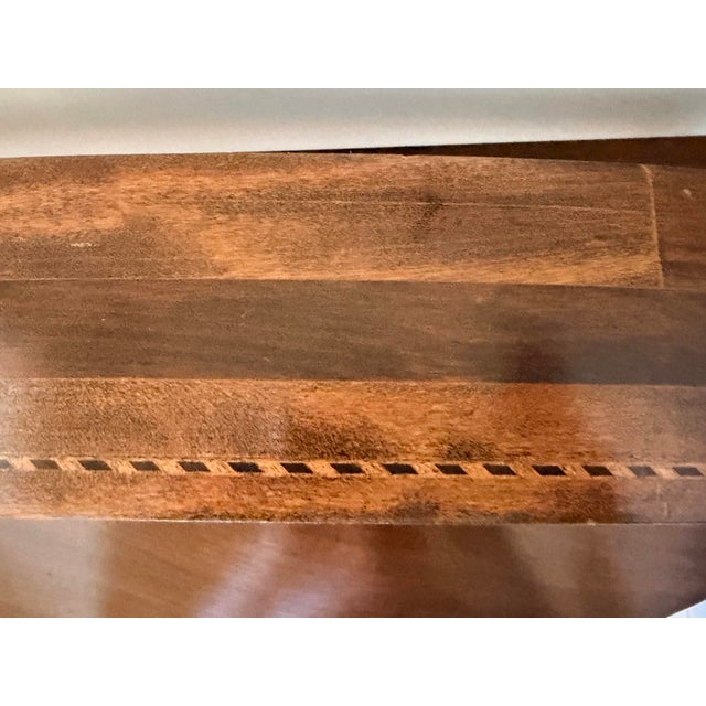 Wood Petite Demilune Table by Mersman Furniture For Sale - Image 7 of 12