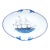 1980s Discontinued Mottahedeh "Our Maritime Heritage" Porcelain u.s.s. Constitution Oval Tray For Sale