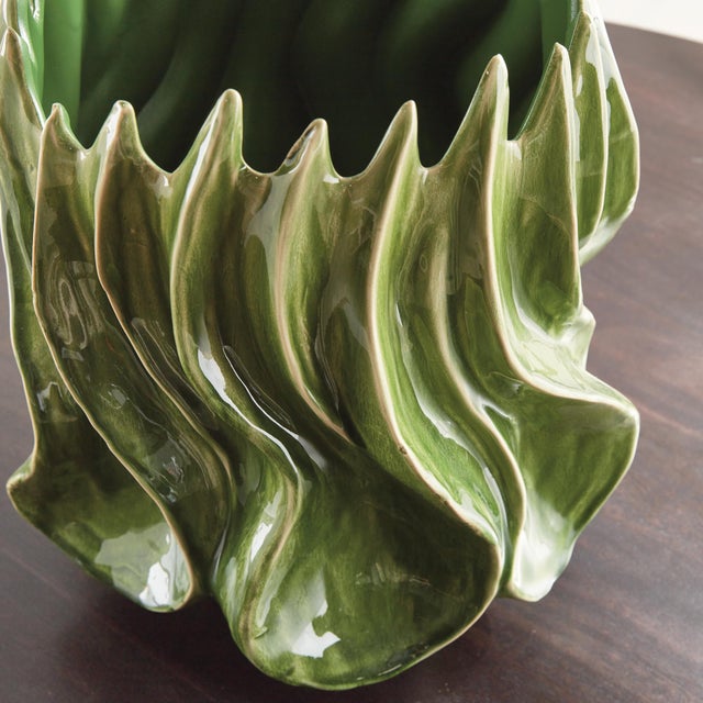 Green Callista Vase Large For Sale - Image 8 of 8
