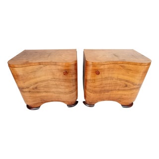 Bedside Tables by Jindrich Halabala for Up Závody, 1950s, Set of 2 For Sale