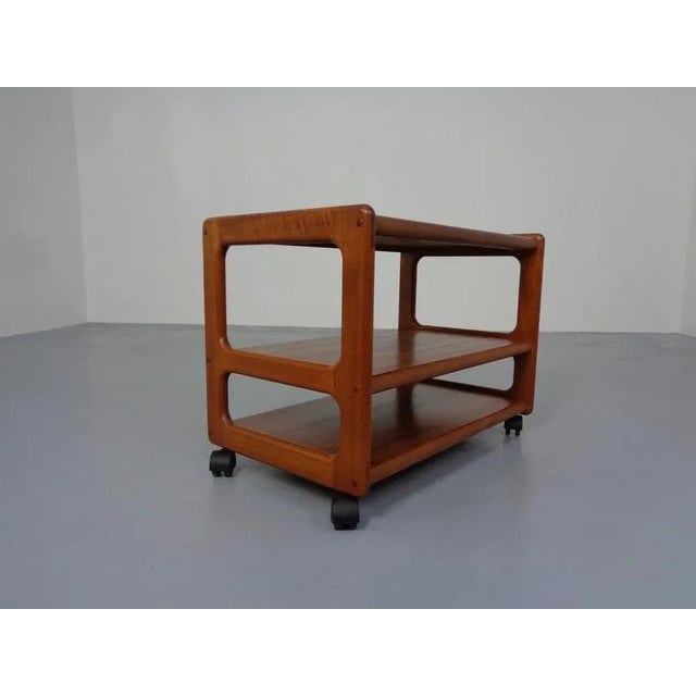Wood Danish Teak Tea Cart 1960s For Sale - Image 7 of 13