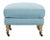 Contemporary Greta Ottoman, Sky Linen For Sale - Image 3 of 7