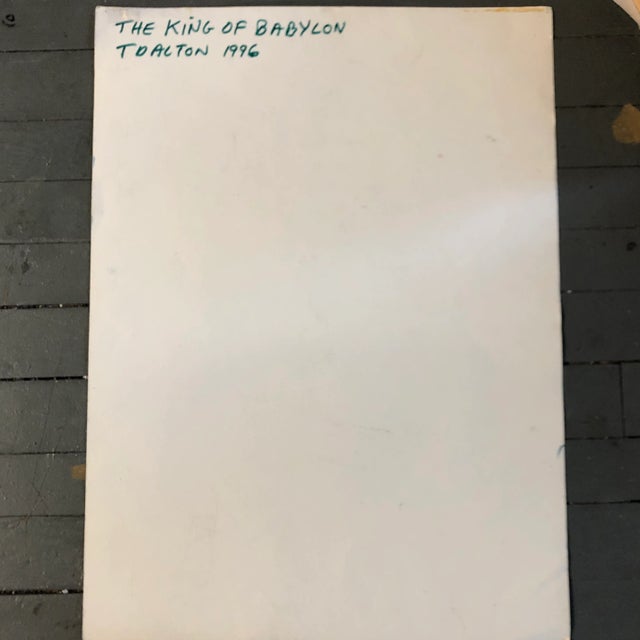 1990s Original Vintage Outsider Art 1990’s “The King of Babylon” Colored Marker Drawing For Sale - Image 5 of 7