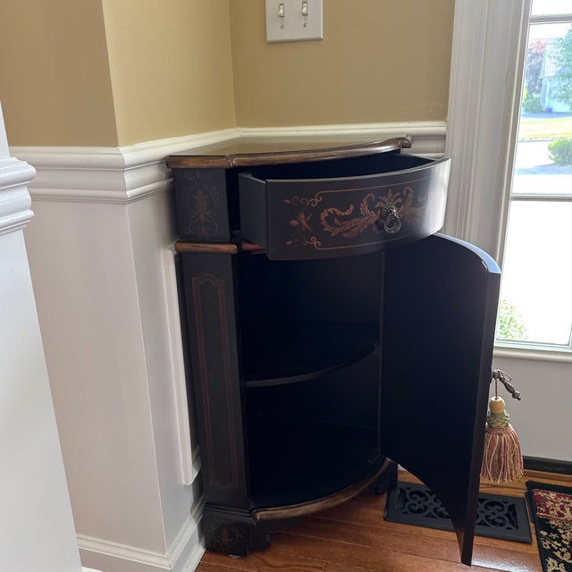 Wood Corner Accent Cabinet For Sale - Image 7 of 7