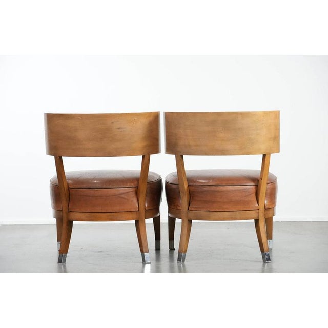 Vintage Armchairs in Sheepskin, Set of 4 For Sale - Image 4 of 18