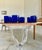 Art Deco Style Cobalt Blue Glasses, Set of 7 Hand Blown Lowball Glassware Set For Sale - Image 15 of 16