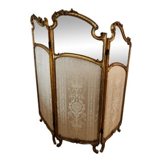 A French Louis XV-style Folding Paravent Screen For Sale