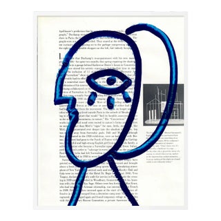 Funny Face 2 by Virginia Chamlee in White Frame, XS Art Print For Sale