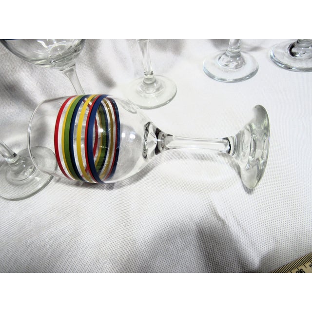 Red Mid 20th Century Libbey Mambo Fiesta Glasses Set of 6 For Sale - Image 8 of 10