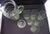 Antique Art Deco Dunbar Green Uranium Glass Pitcher 6 Tumblers Large 8pc Set For Sale - Image 12 of 18