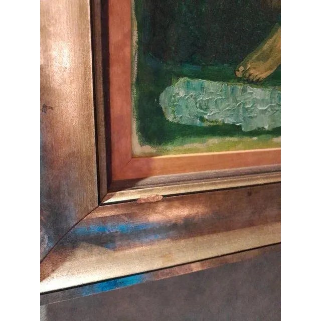 Textile Elpedio Robinson “When Time Stands Still” Expressionist Acrylic on Canvas Painting, Signed For Sale - Image 7 of 11