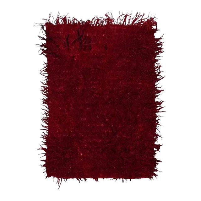 Oriental Hand Knotted Rug Turkish Modern Tulu Rug 2'11" x 4'2" For Sale